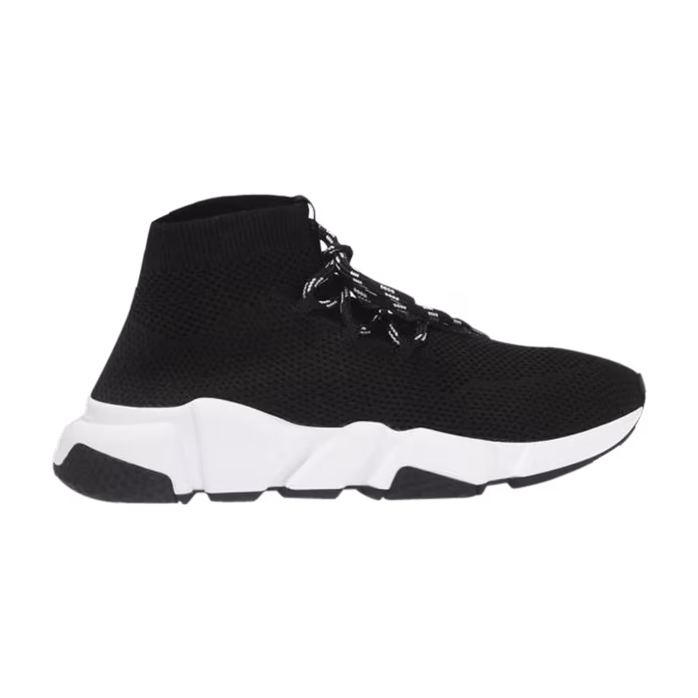 Balenciaga Women's Speed Trainer Mid Lace Up Black