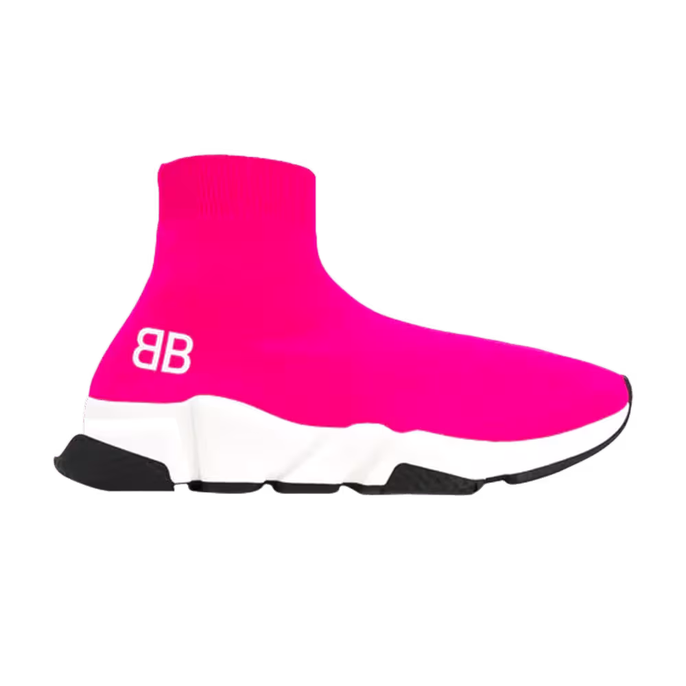 Balenciaga Women's Speed Trainer Mid Rose Fluo
