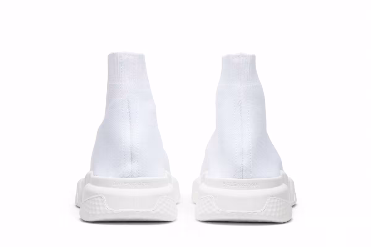 Balenciaga Women's Speed Trainer Mid Triple White, view 7