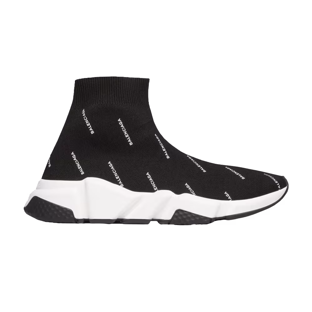Balenciaga Women's Speed Trainer Mid All Over Logo