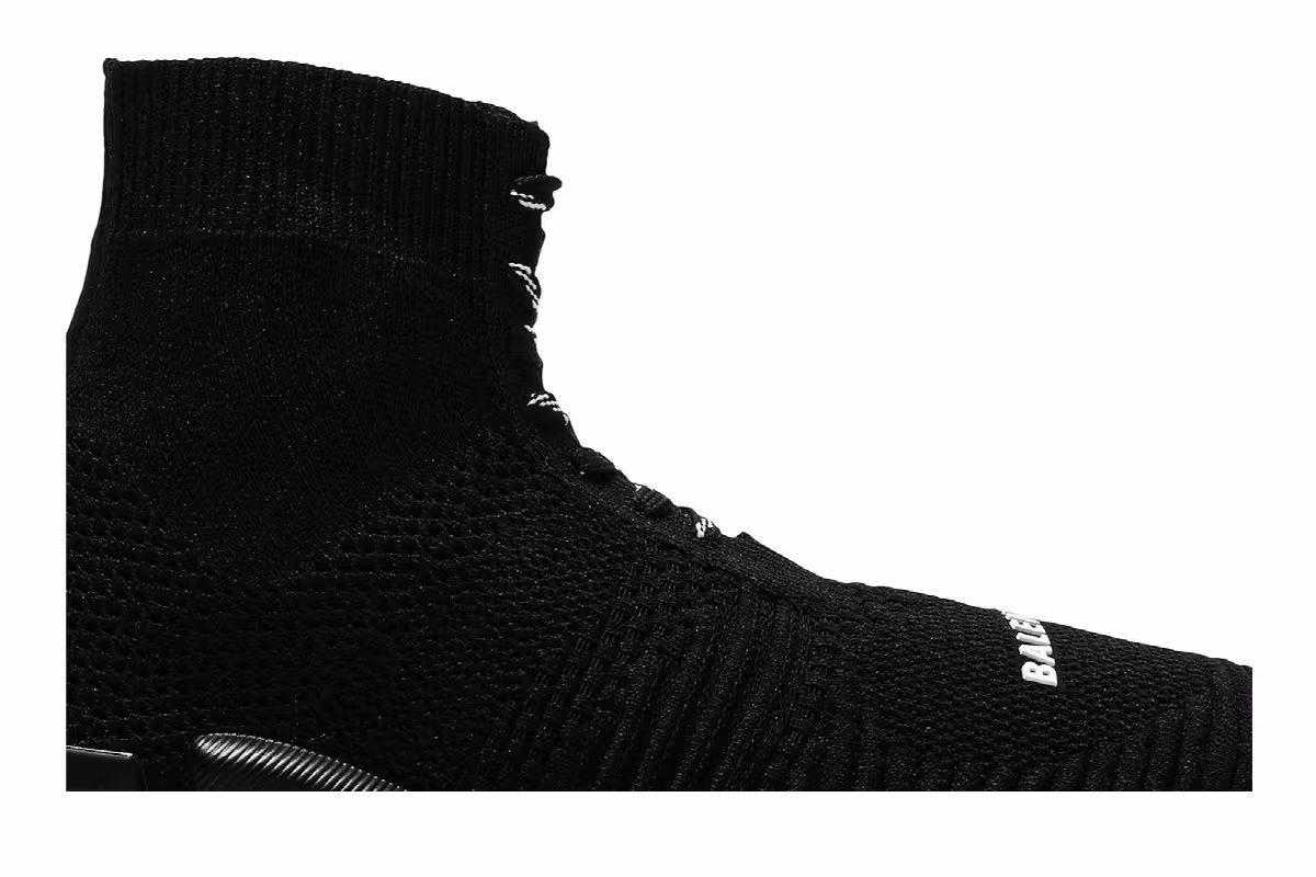 Balenciaga Women's Speed 2.0 Lace Up Trainer Black, view 3