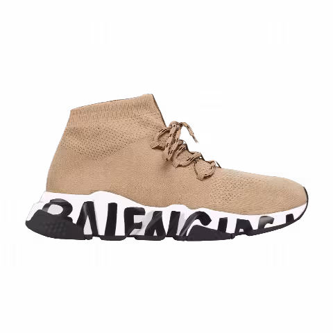 Balenciaga Wmns Speed Lace Up Trainer 'Midsole Graffiti - Beige'