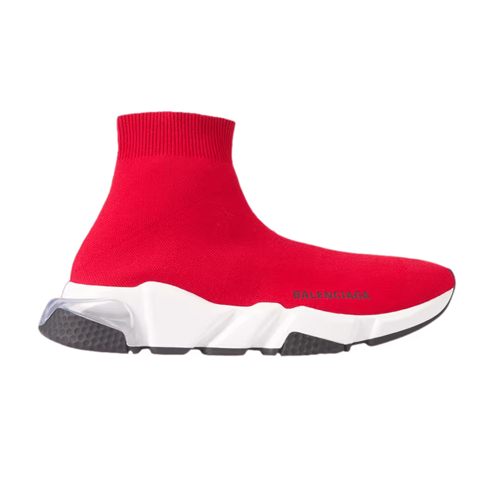 Balenciaga Women's Speed Trainer Clearsole - Red