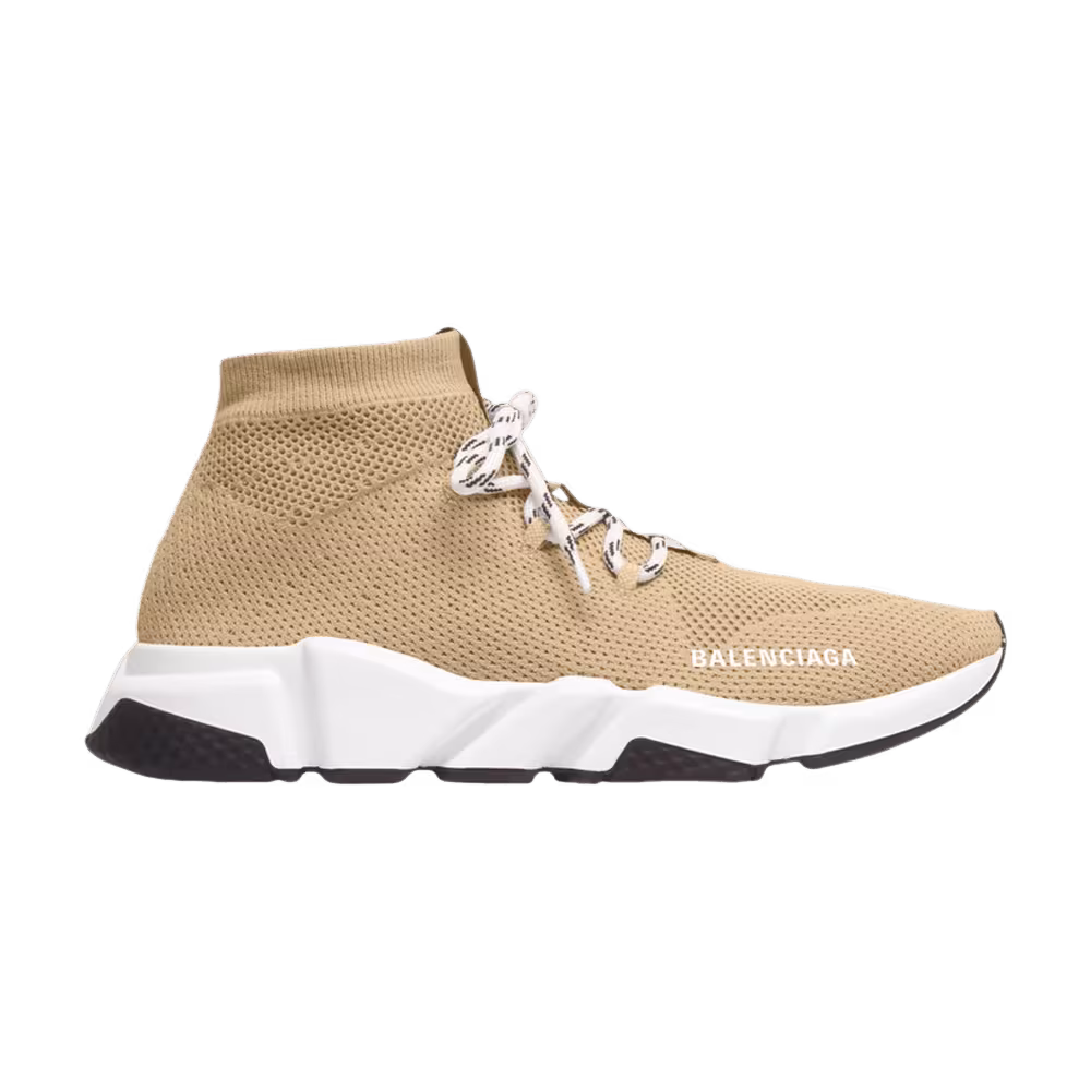 Balenciaga Women's Speed Lace Up Trainer Beige
