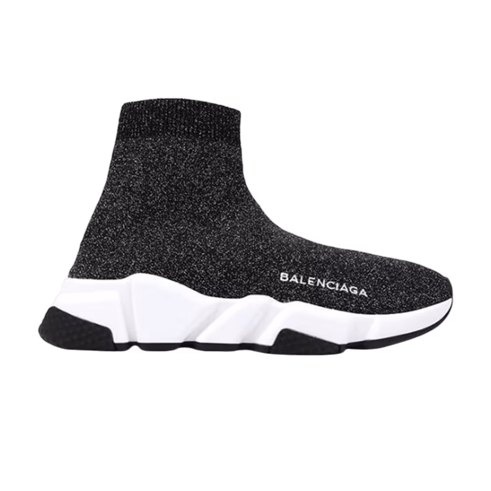 Balenciaga Women's Speed Trainer Mid Lurex Black