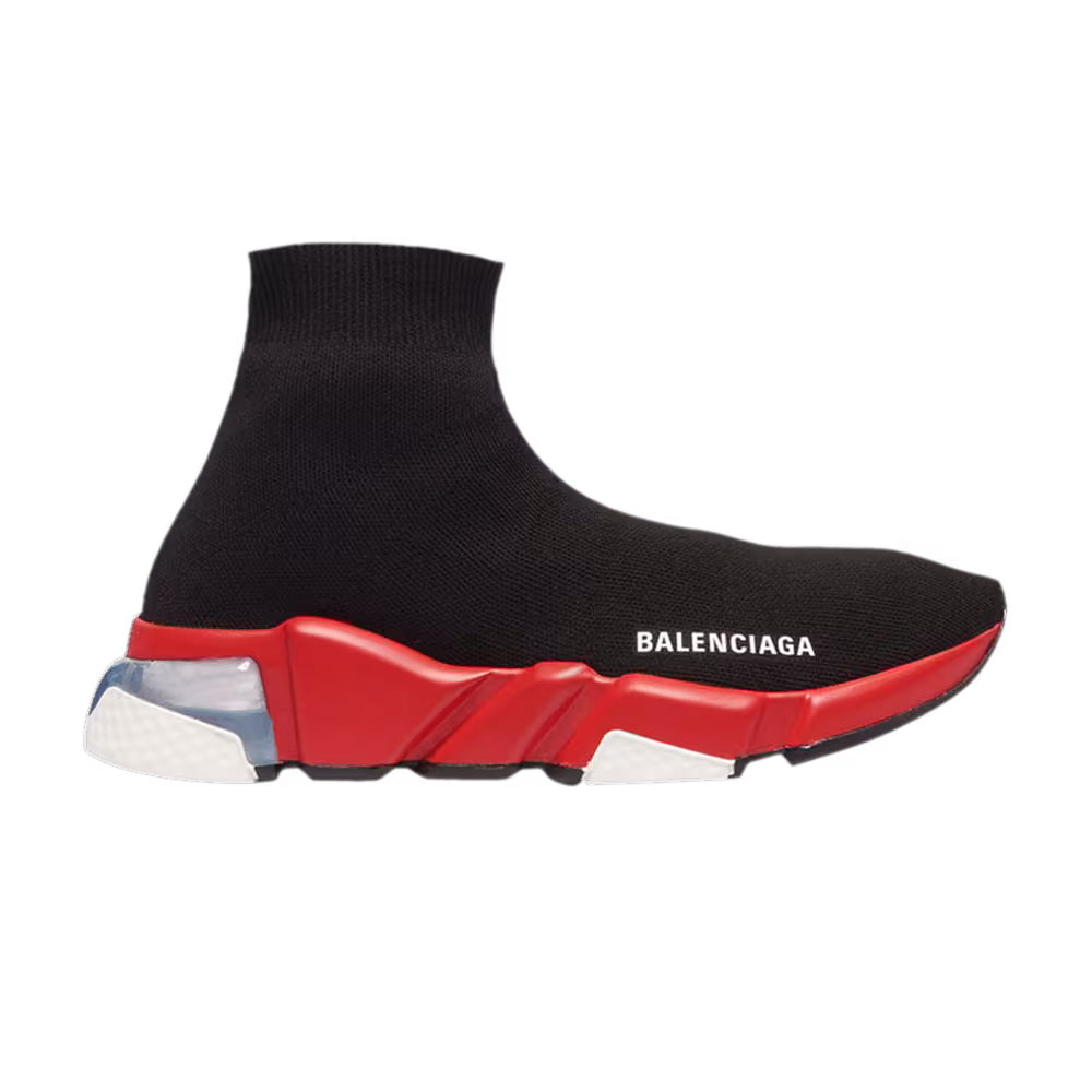 Balenciaga Speed Clear Sole Trainer Black Red