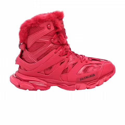 Balenciaga Track Hike High 'Faux Fur - Burgundy'