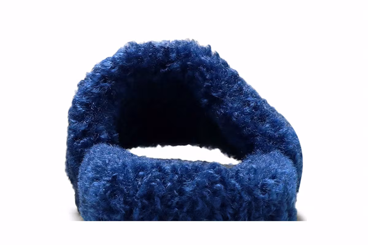 Balenciaga Furry Slides Blue, view 8