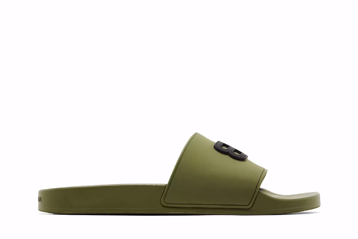 Balenciaga Pool Slides Khaki, view 2
