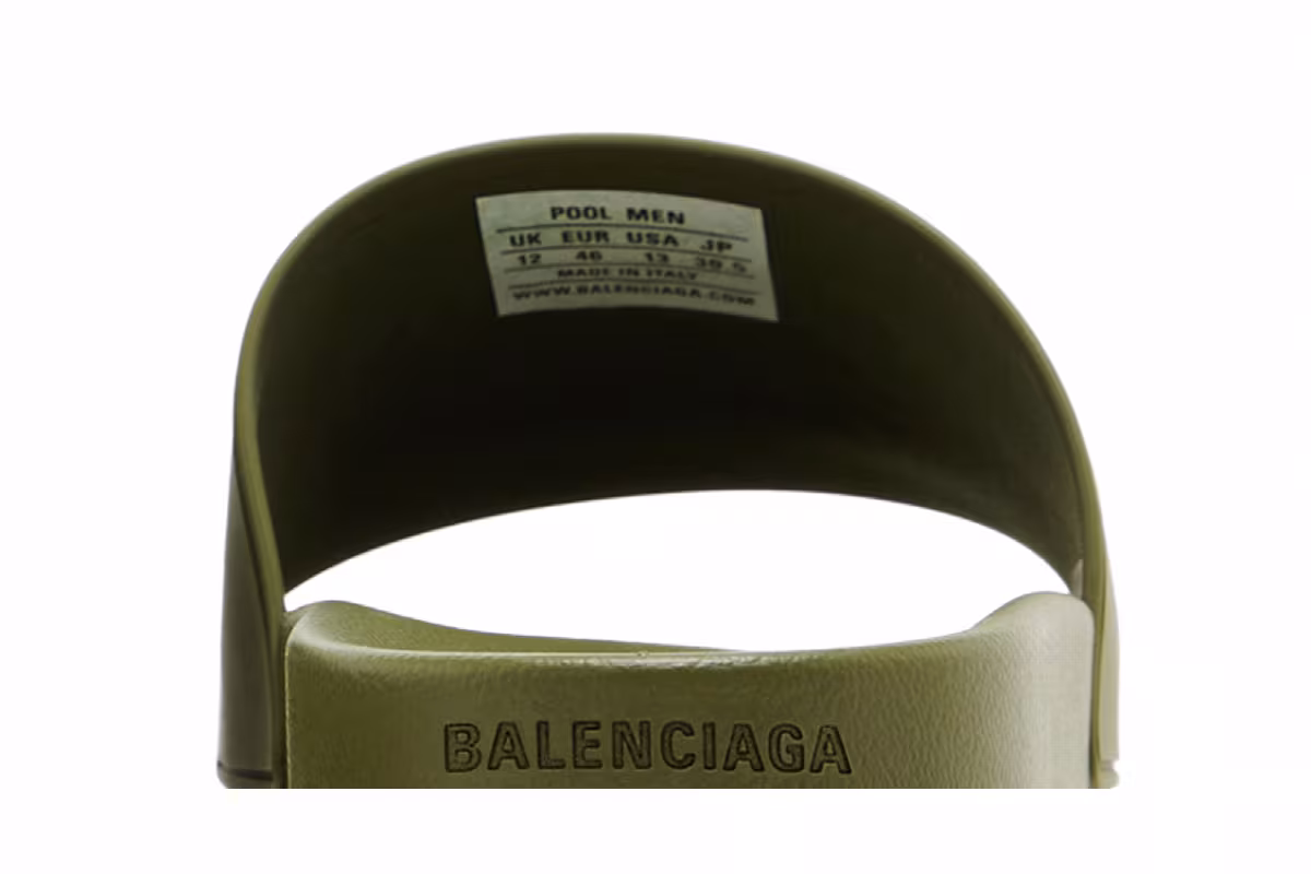 Balenciaga Pool Slides Khaki, view 8
