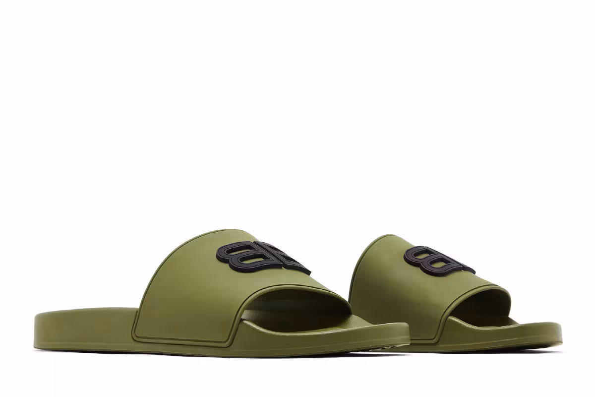 Balenciaga Pool Slides Khaki, view 9