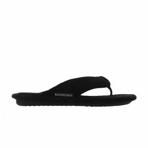 Balenciaga Wmns Soft Thong Slides 'Black Velvet'