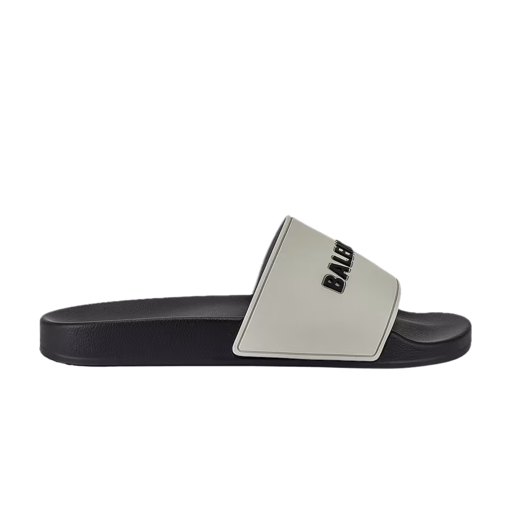 Balenciaga Pool Slides Grey Black