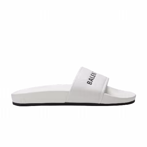 Balenciaga Wmns Pool Slides 'White Black'