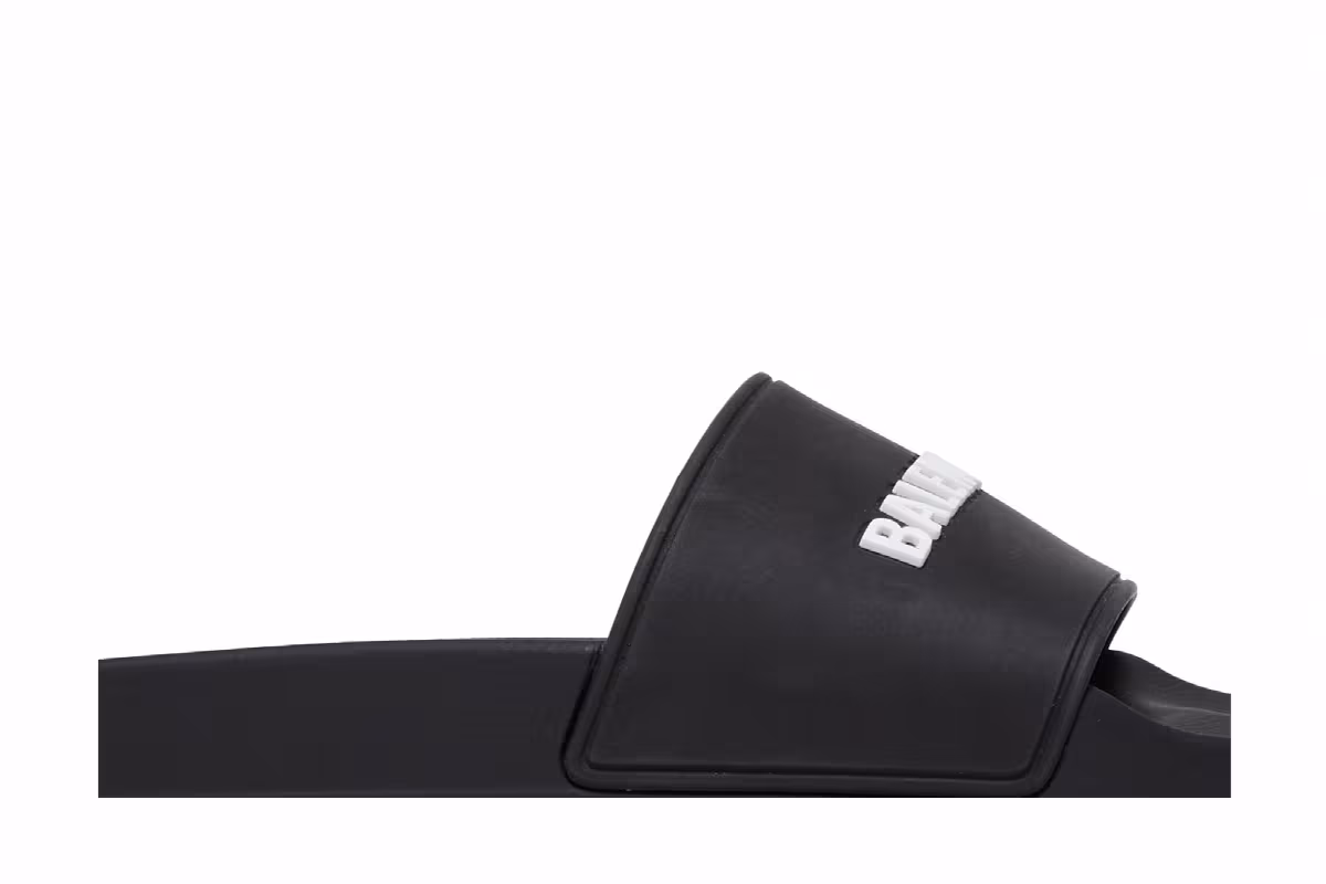 Balenciaga Women's Classic Logo Slide Black, view 3