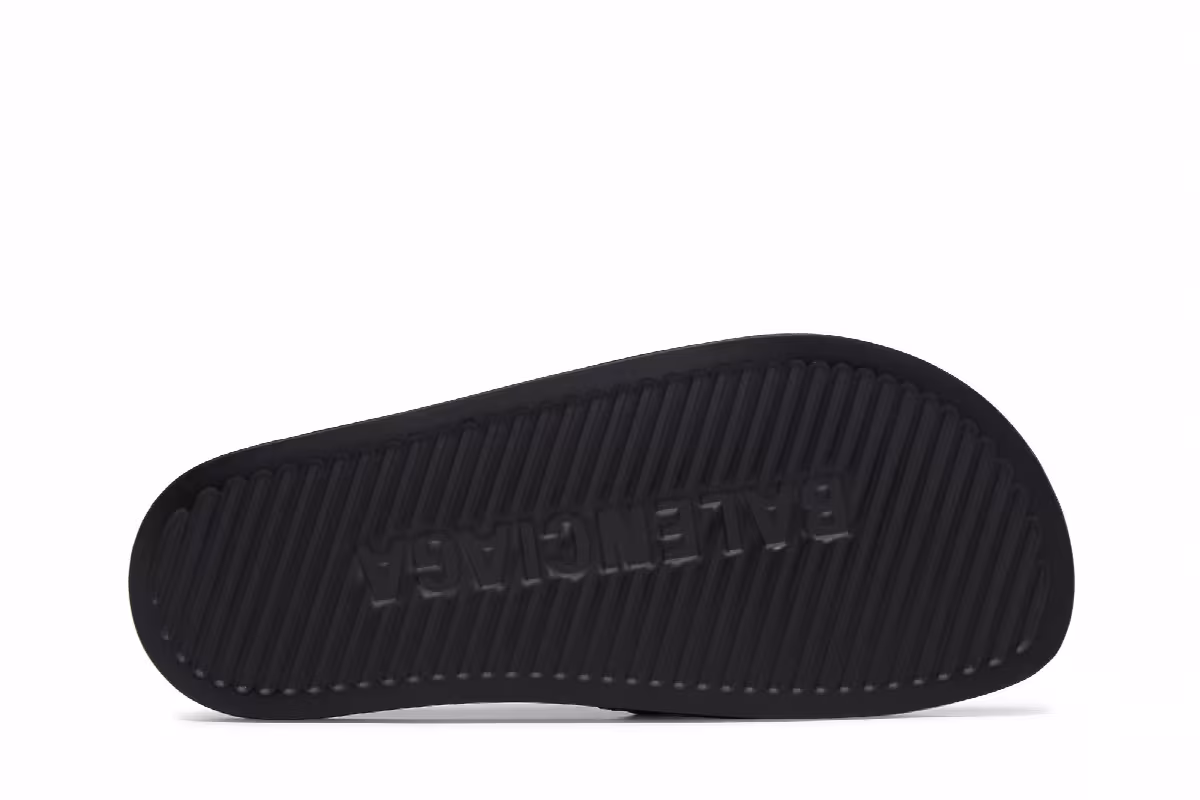 Balenciaga Women's Classic Logo Slide Black, view 5