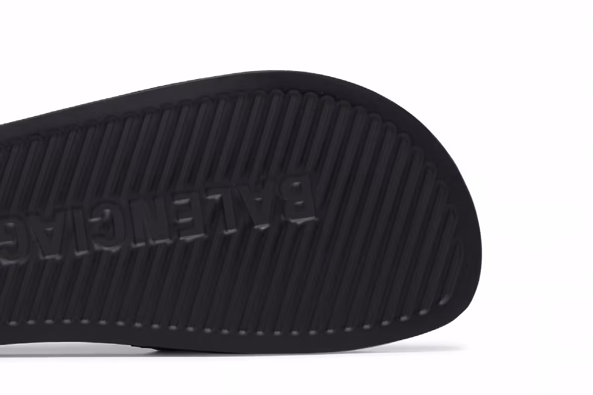 Balenciaga Women's Classic Logo Slide Black, view 6