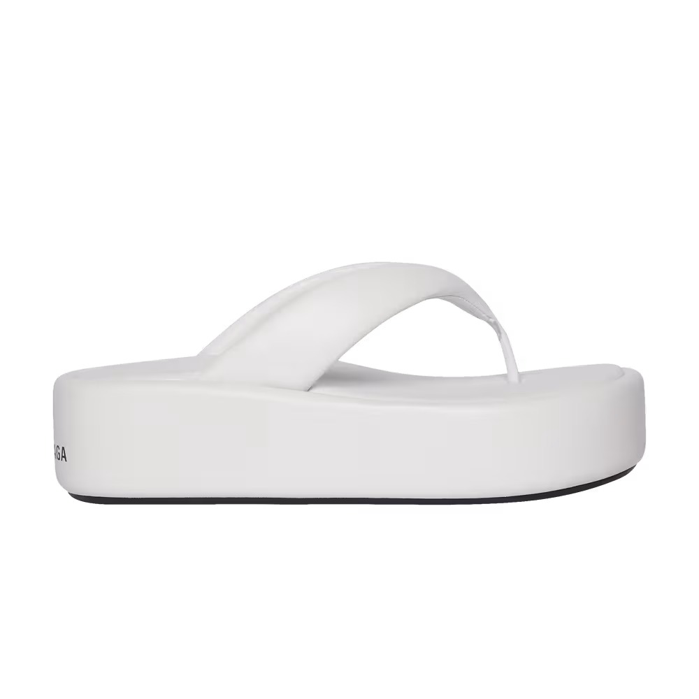 Balenciaga Women's Rise Thong Sandal White