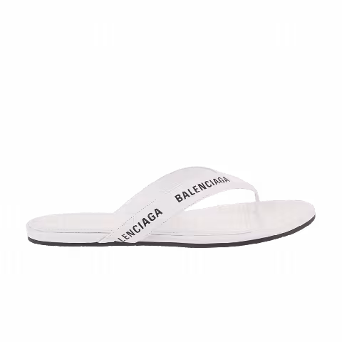 Balenciaga Wmns Flip Flop Slides 'Allover Logo - White'