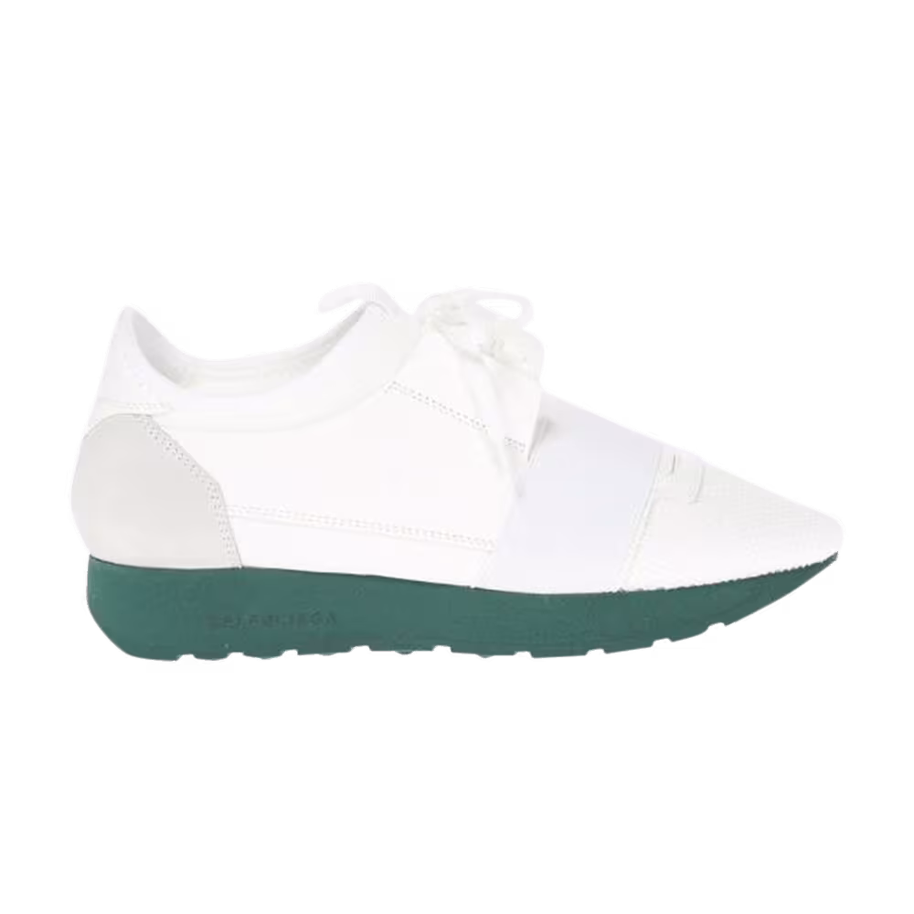 Balenciaga Women's Race Runner White Green