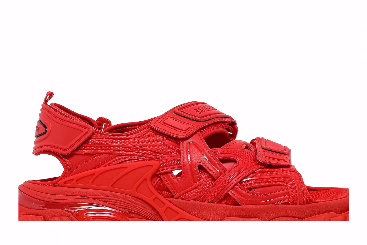 Balenciaga Women's Track Sandal Red, view 3