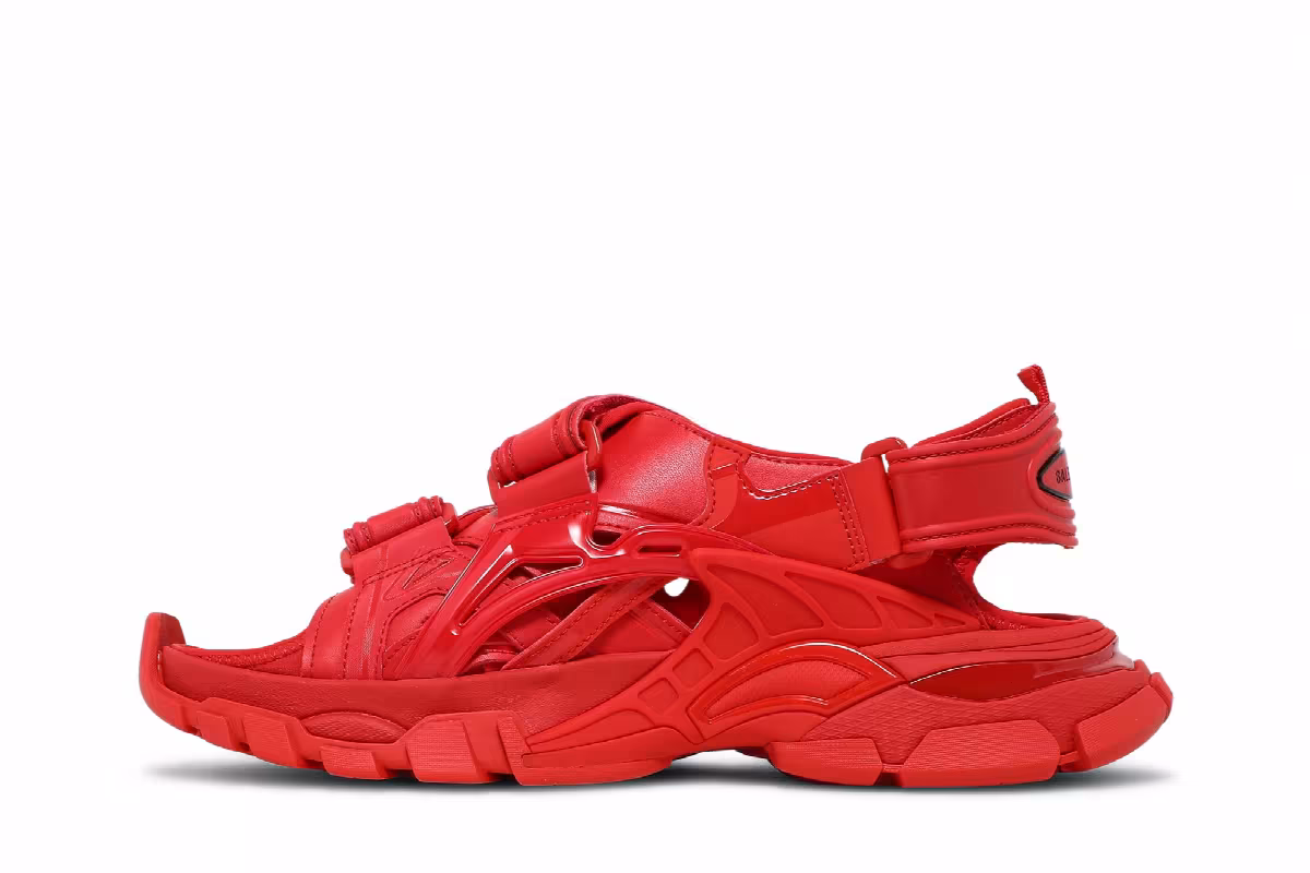 Balenciaga Women's Track Sandal Red, view 4