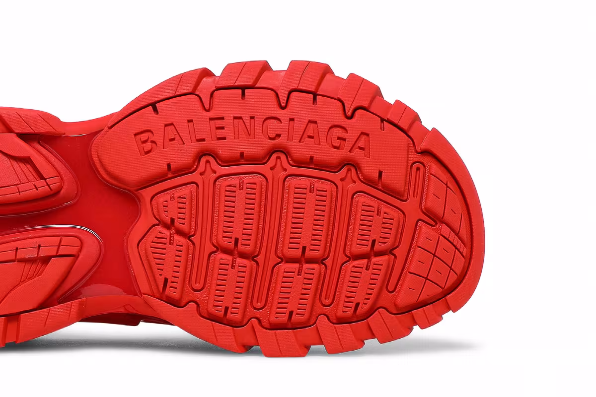 Balenciaga Women's Track Sandal Red, view 6