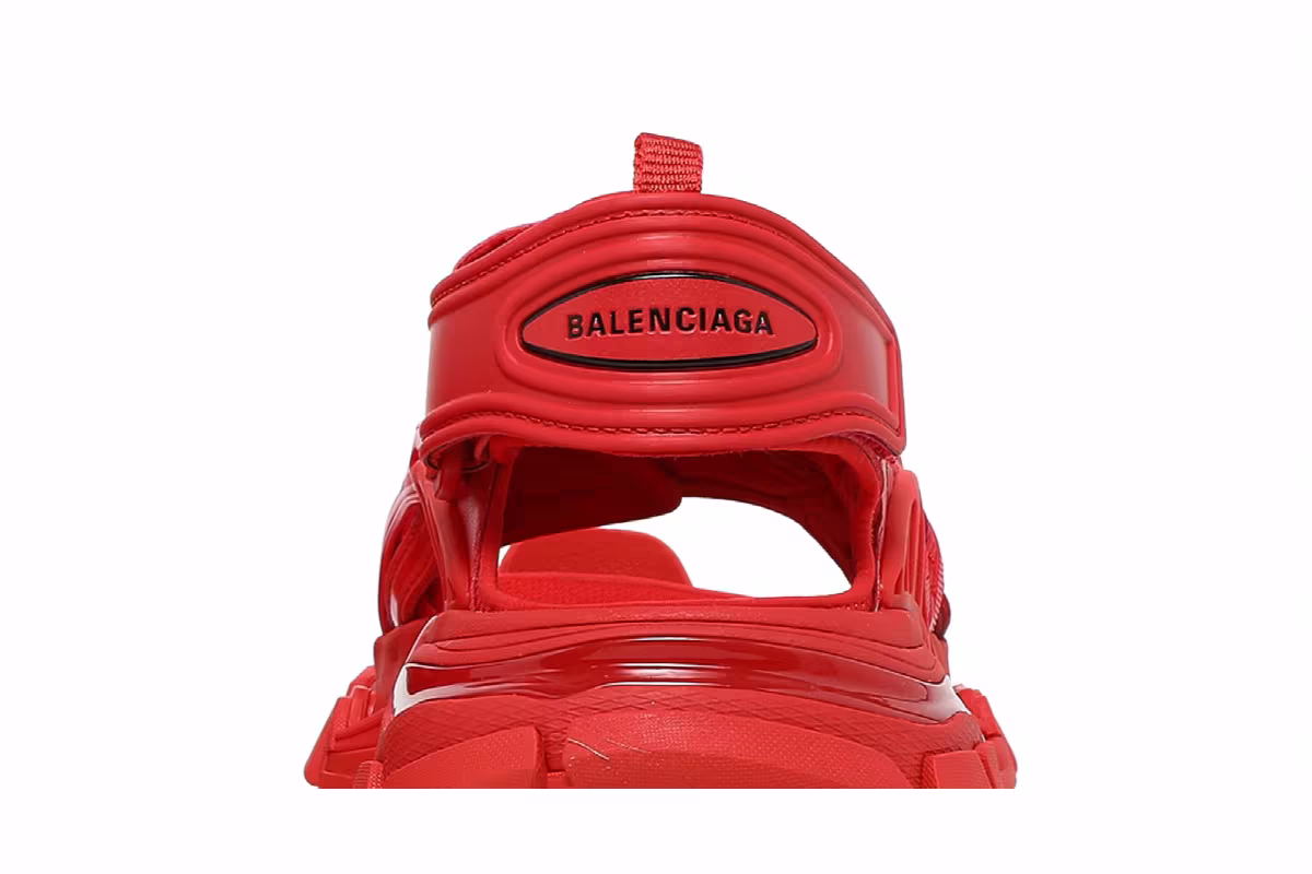 Balenciaga Women's Track Sandal Red, view 8