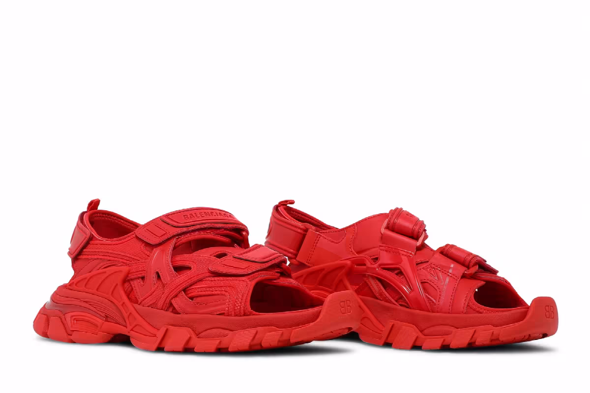 Balenciaga Women's Track Sandal Red, view 9