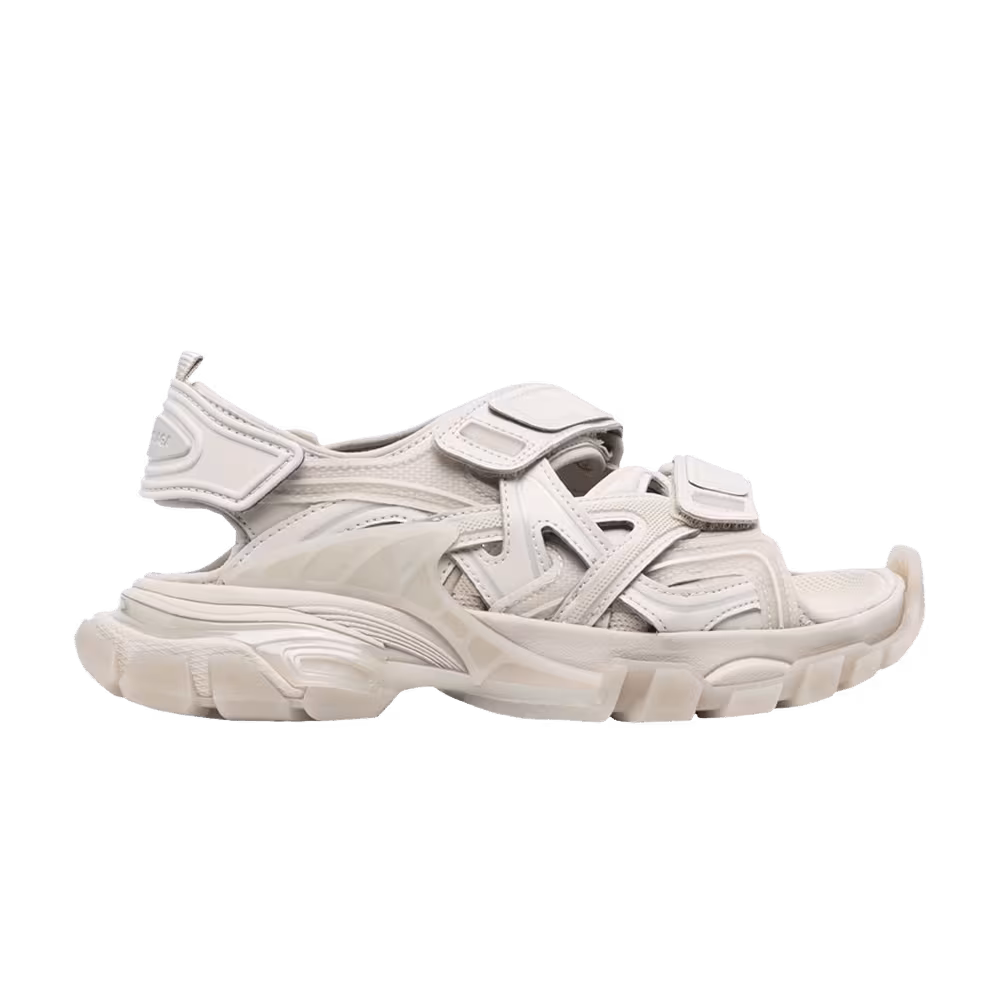 Balenciaga Women's Track Sandal Clear Sole - Beige