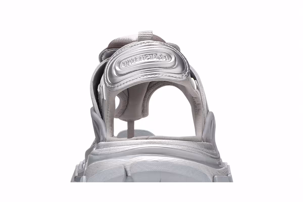 Balenciaga Women's Track Sandal Silver Metallic, view 8