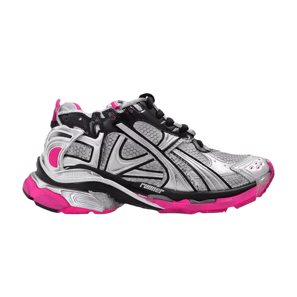 Balenciaga Runner Sneaker Worn-Out - Silver Pink