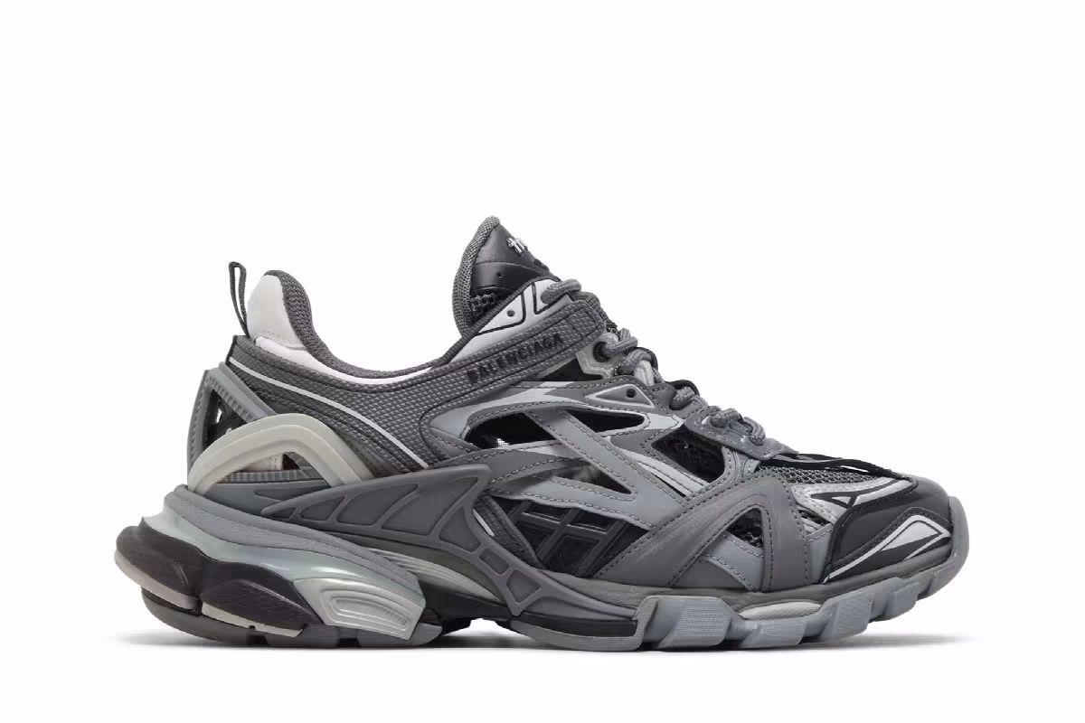Balenciaga Women's Track.2 Sneaker Grey Black, view 2