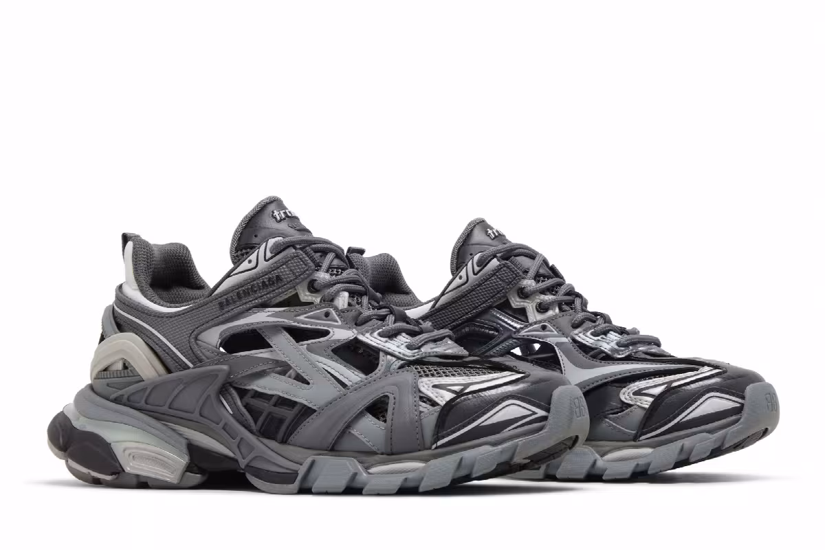 Balenciaga Women's Track.2 Sneaker Grey Black, view 9
