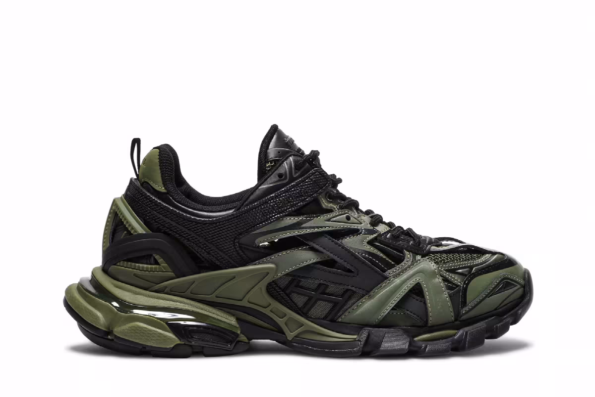 Balenciaga Track.2 Sneaker Khaki Black, view 2