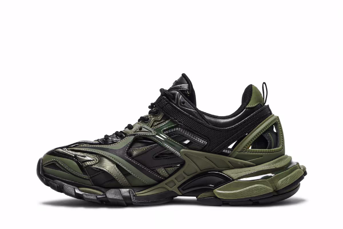 Balenciaga Track.2 Sneaker Khaki Black, view 4