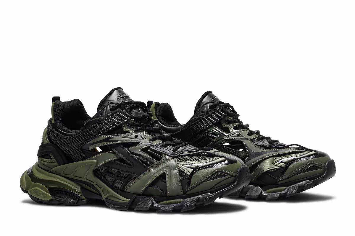 Balenciaga Track.2 Sneaker Khaki Black, view 9
