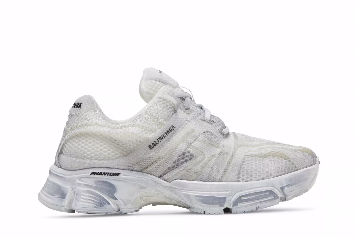 Balenciaga Phantom Sneaker White Mesh Distressed, view 2