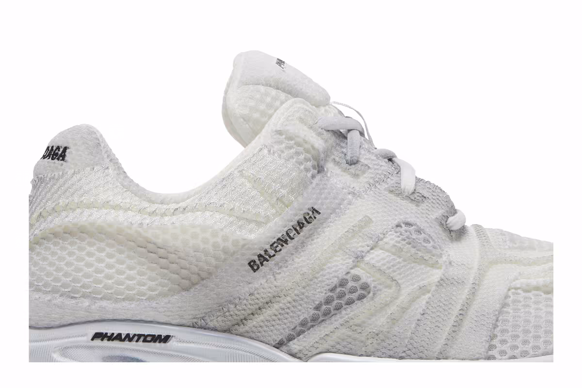 Balenciaga Phantom Sneaker White Mesh Distressed, view 3