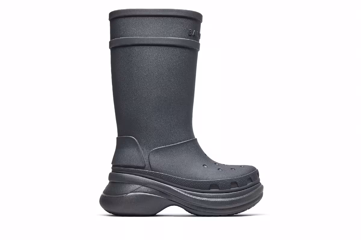 Crocs x Balenciaga Clog Boot 2.0 Dark Grey, view 2