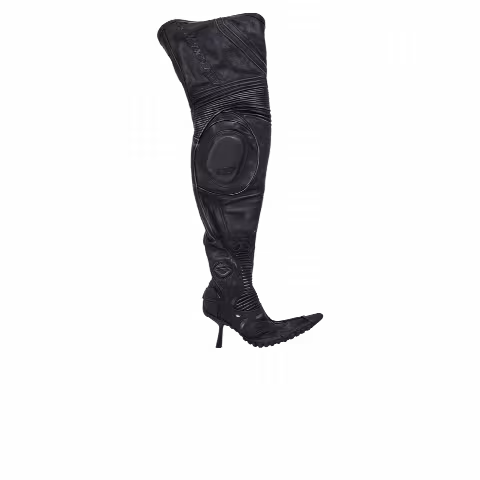 Balenciaga Wmns Heeled Over The Knee Biker Boot 'Black'