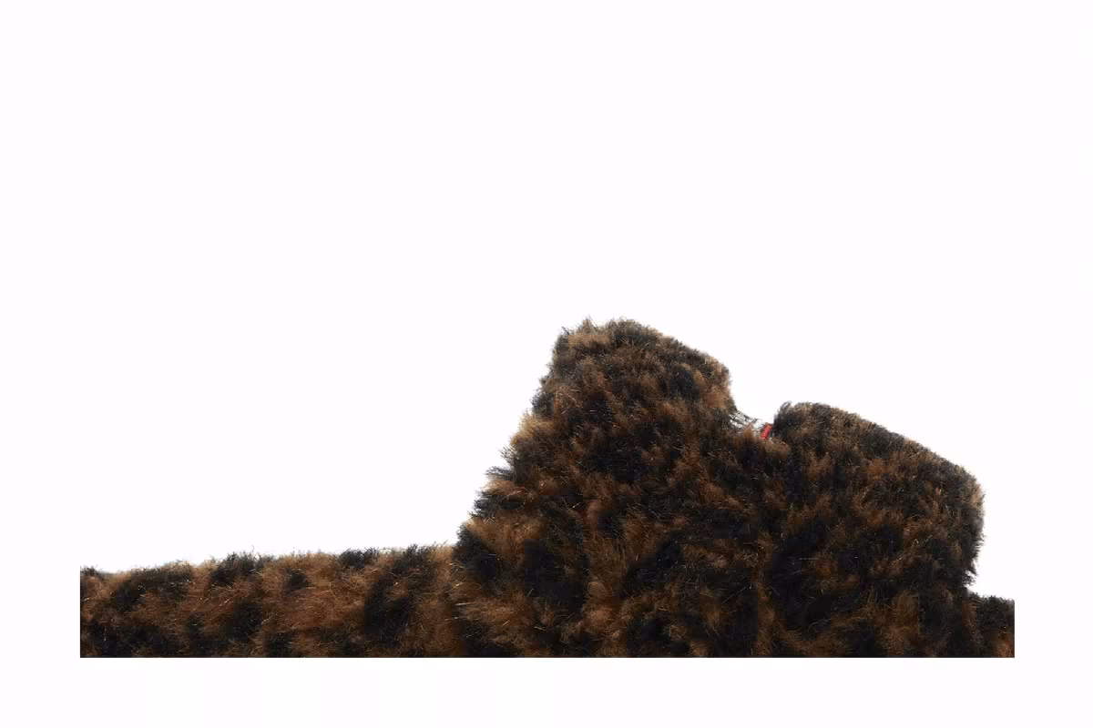 Balenciaga Furry Slides Leopard, view 3