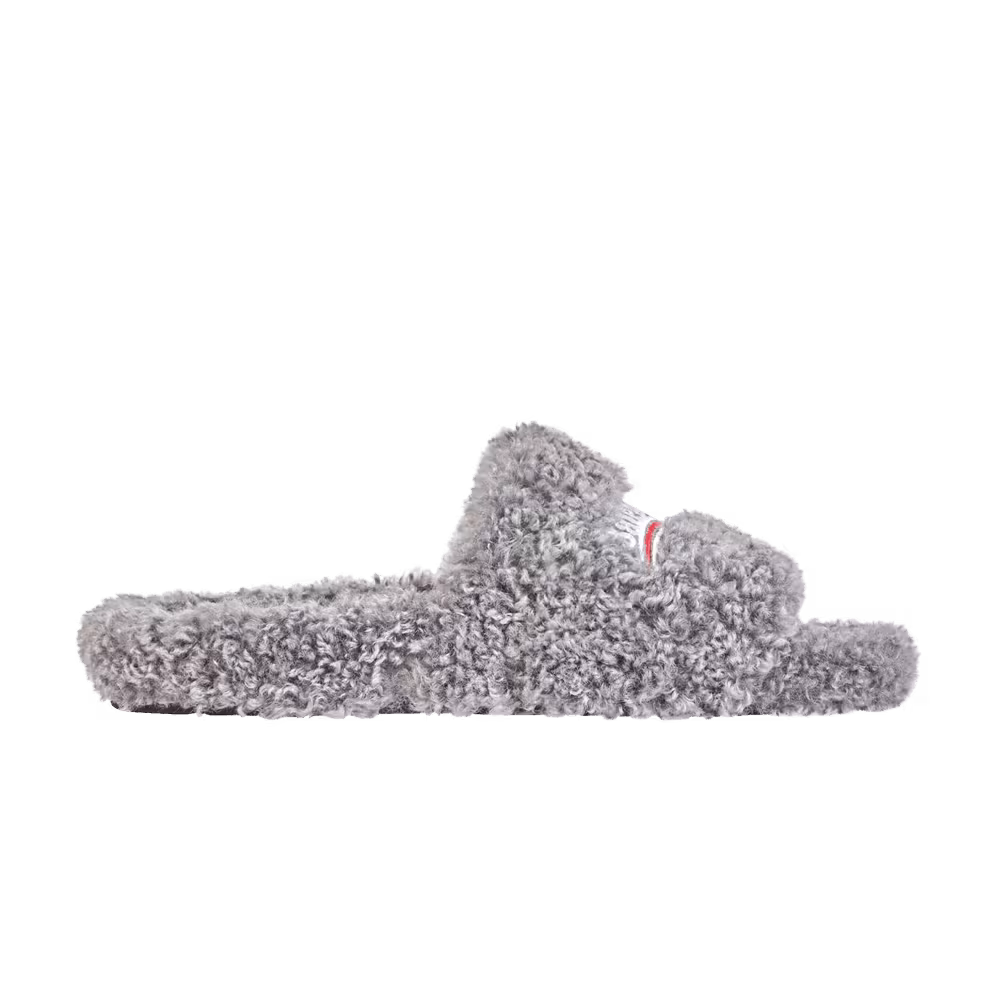 Balenciaga Women's Furry Slides Grey