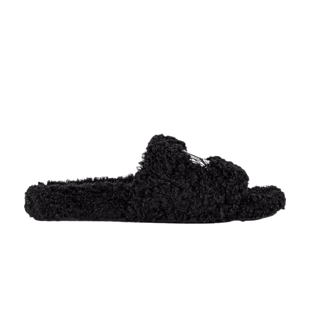 Balenciaga Furry Slides Black - New York