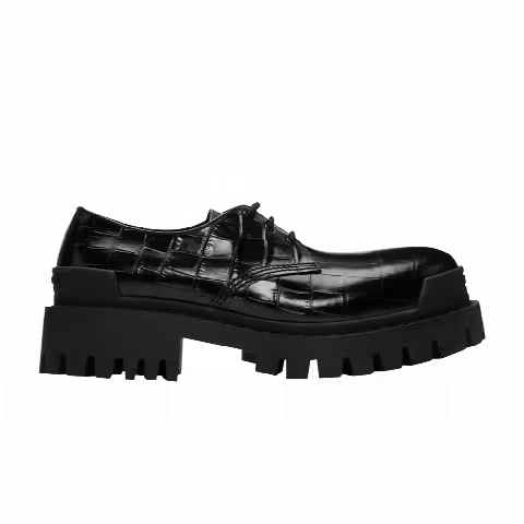 Balenciaga Strike Derby 'Croc Embossed - Black'