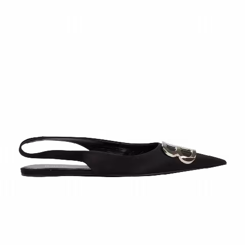 Balenciaga Wmns Slingback Ballerina Flat 'Black Satin'
