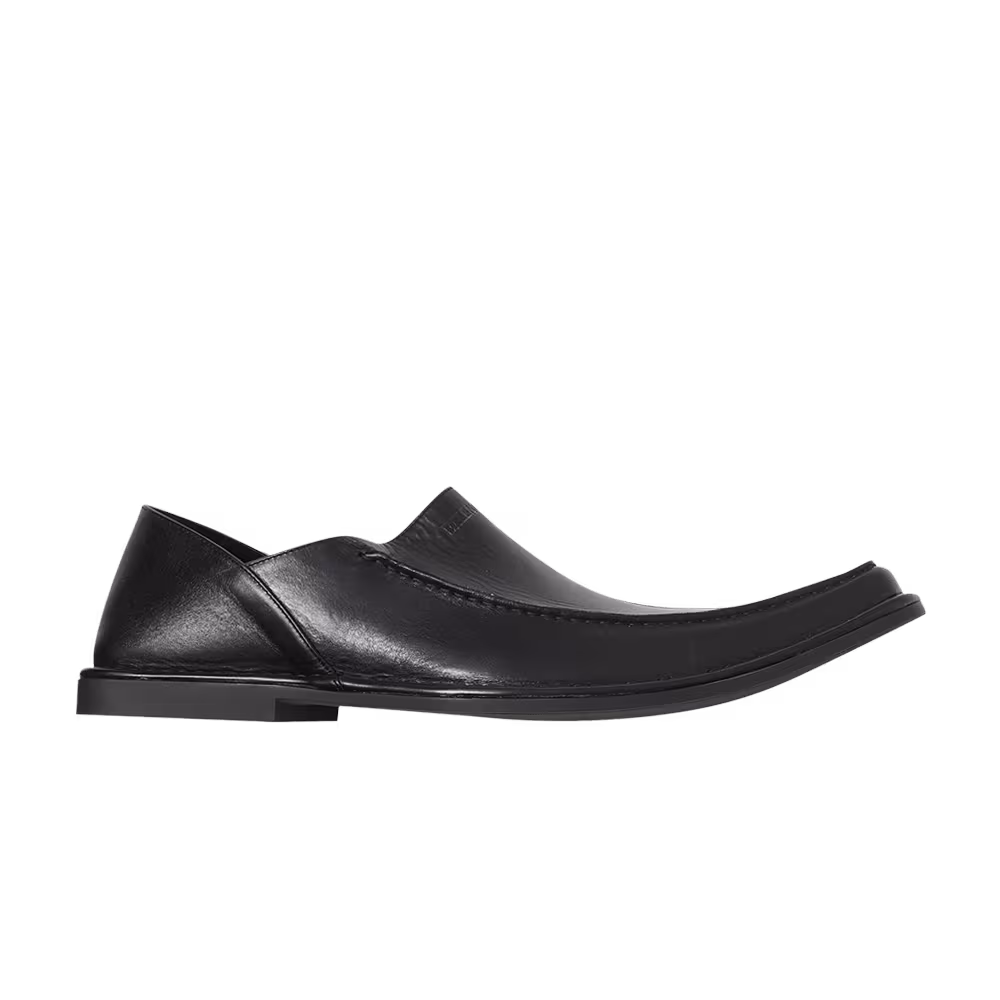 Balenciaga Distressed Calfskin Mule Black