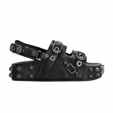 Balenciaga Wmns Cagole Slingback Sandal 'Black Palladium'