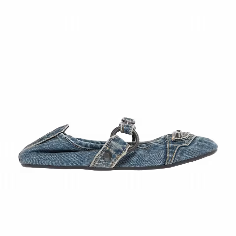 Balenciaga Wmns City Flat 'Denim Blue Brass'