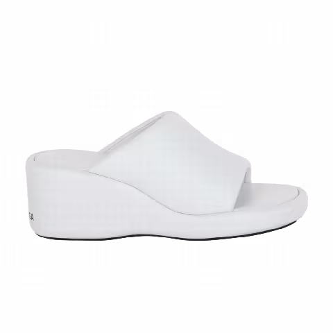 Balenciaga Wmns Rise Leather Wedge 'White Black'